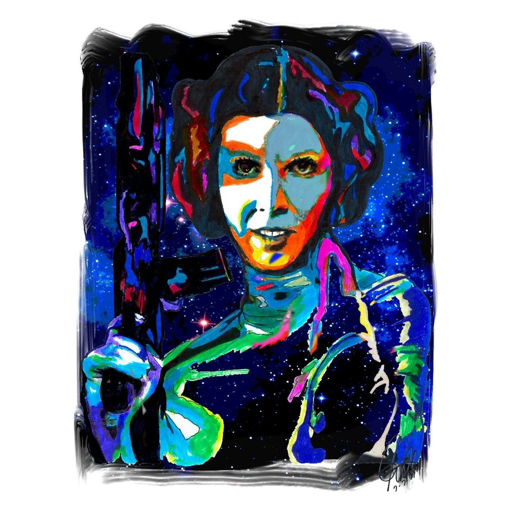 Princess Leia Carrie Fisher Star Wars Alderaan Poster Print Wall Art 18x24